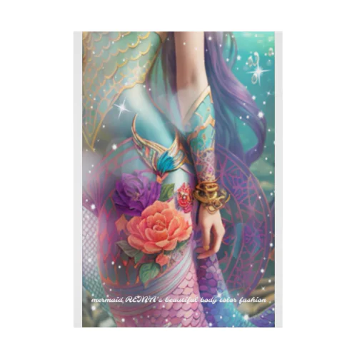 mermaid REINA  fashion color Stickable Poster