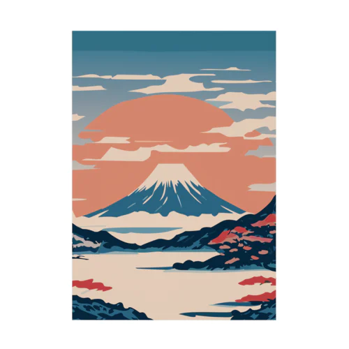 日本画・富士山 Stickable Poster