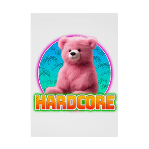 HARDCOREピンクのクマちゃん Stickable Poster