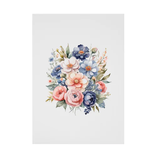 パステルカラーの花束 Stickable Poster