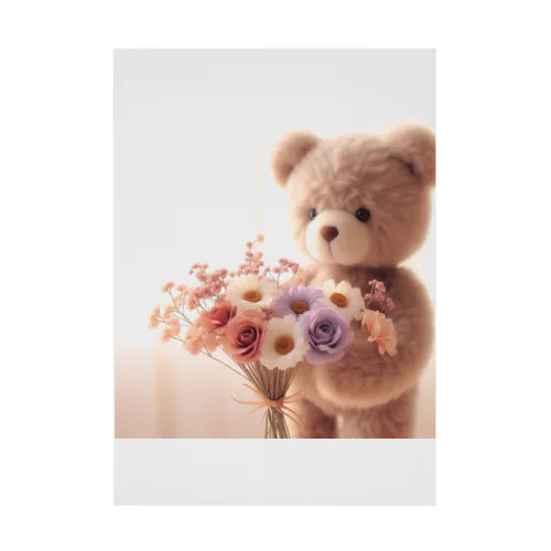 はなとくま　～flower and bear～ Stickable Poster