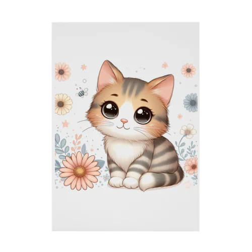 癒しと可愛さが溢れるネコちゃん Stickable Poster