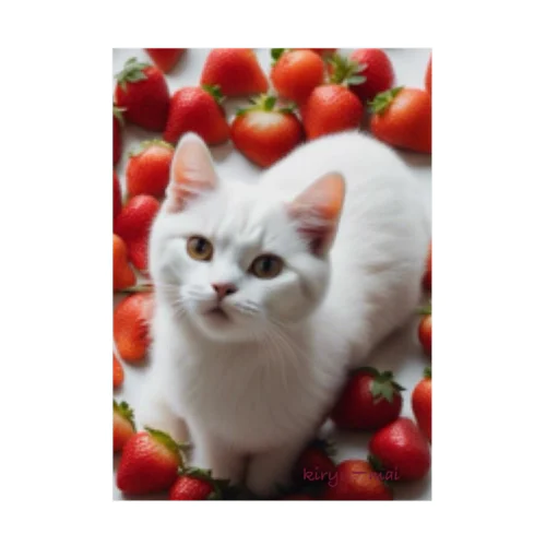 いちごねこ・スクエア Stickable Poster