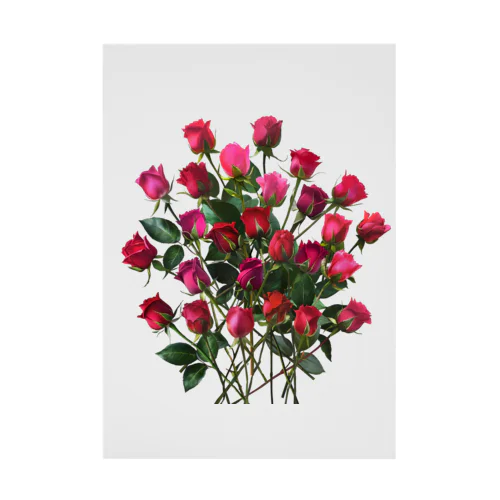 Redpink 26 Roses Stickable Poster