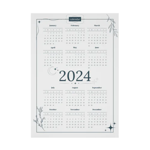 2024 カレンダー  Stickable Poster