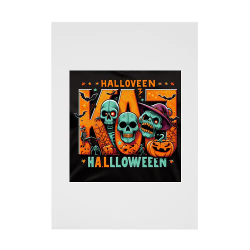 おしゃれでユニークなハロウィンの風景が広がります Stickable Poster