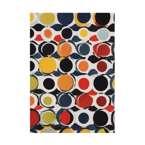 北欧　ドット柄　マリメッコ風　Scandinavian dot pattern Stickable Poster