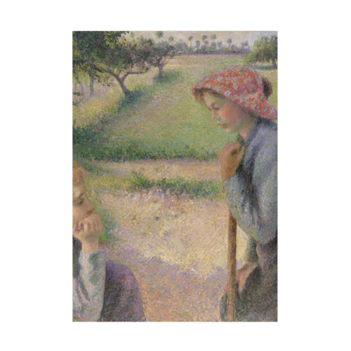 2人の若い農夫 / Two Young Peasant Women Stickable Poster