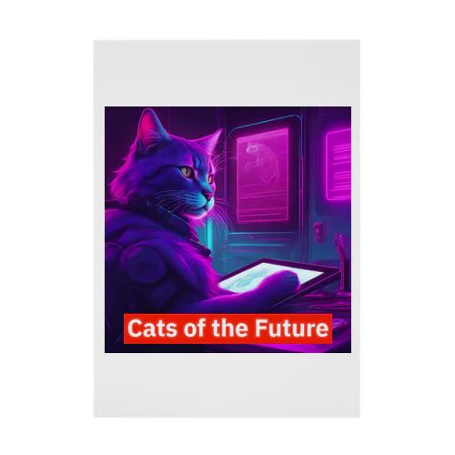 Cats of the Future Stickable Poster