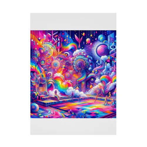 神聖リリスちゃん神殿 🌈💞29.サイケデリック宇宙バスターミナル Stickable Poster