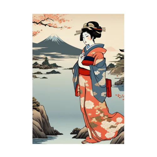 日本の風景:舞妓さん、Jpanese senery:MAIKO Stickable Poster