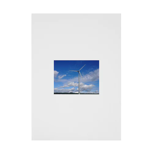 青い空と風車 Stickable Poster