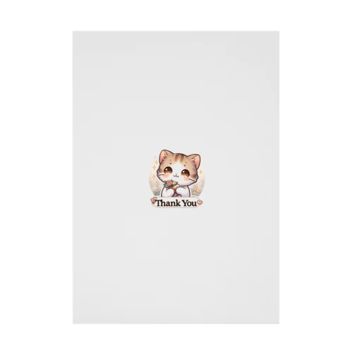 Thank cat Stickable Poster