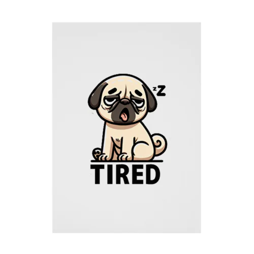 【ぱぐのすけ】シリーズ （Tired バージョン） Stickable Poster