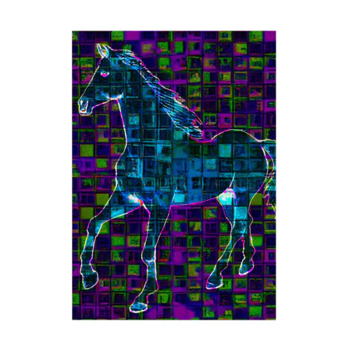 デジタルでアートな馬 Ⅱ Stickable Poster