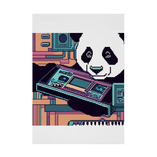 電子音楽を作るパンダ 吸着ポスター