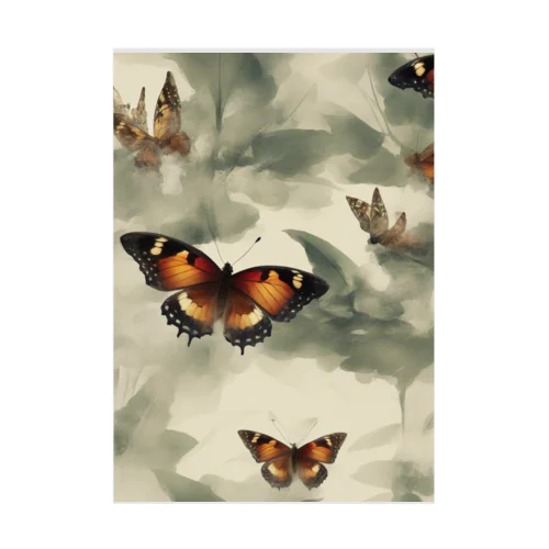 現実の蝶 吸着ポスター