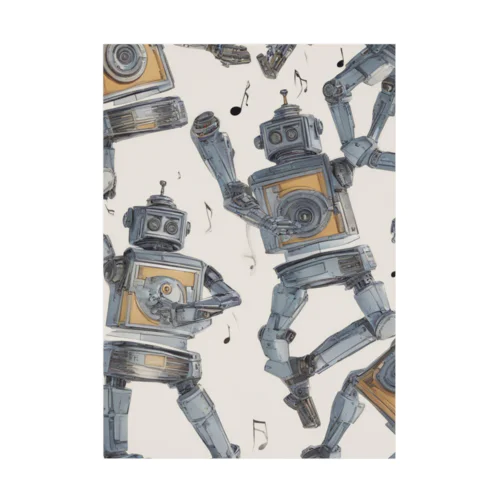 dancing robots Stickable Poster