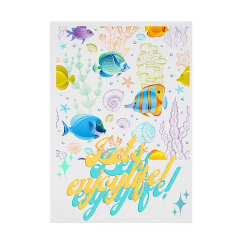 Let's Enjoy Life 水族館 Stickable Poster