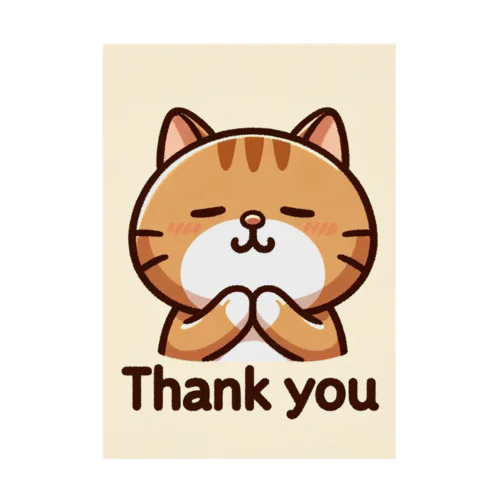 ねこねこ表情パレード'Thank You' 吸着ポスター