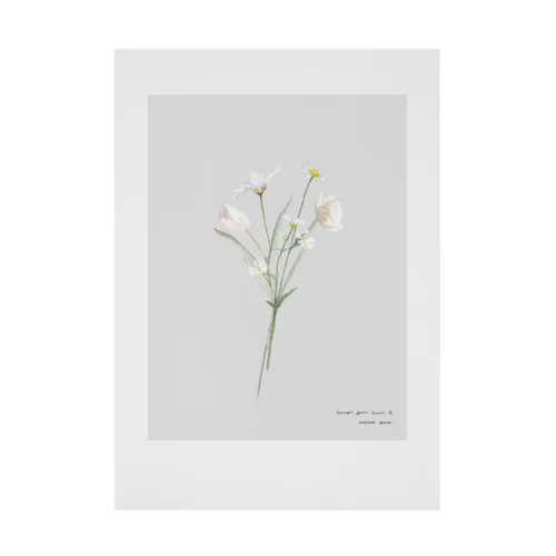 💐 Hanataba . grayish pale color . Stickable Poster