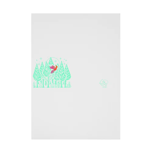 Among trees, a legend rests. Stickable Poster