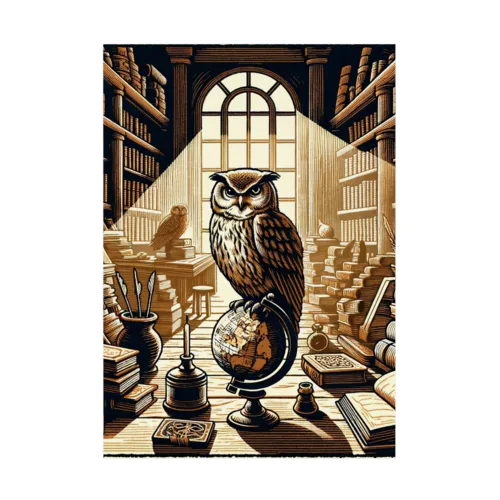 Owl and knowledge Stickable Poster