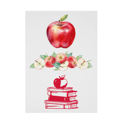 りんごと本　知恵の実 吸着ポスター
