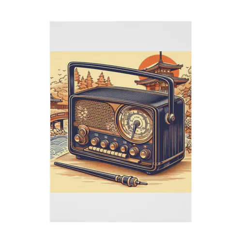 日本の風景:昔のラジオ、Japanese scenery: old radio Stickable Poster