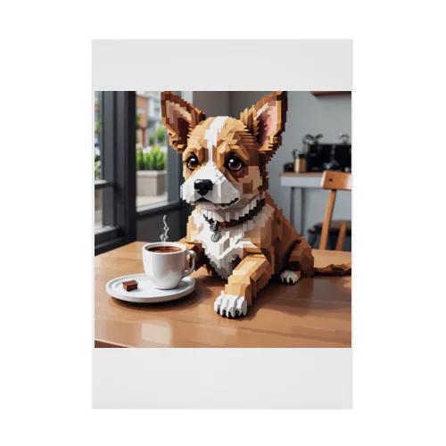 coffee dog Stickable Poster