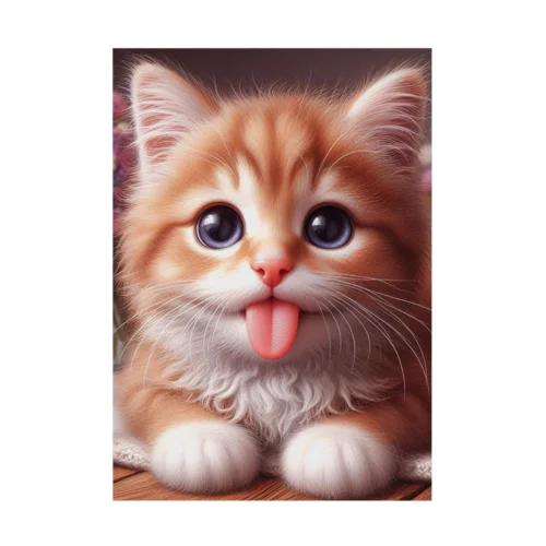 あかんべにゃんこNo.2 Stickable Poster