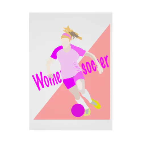 women’s soccer スターフォワード Stickable Poster