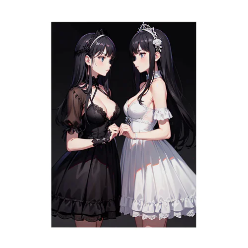 向き合う姉妹2 Stickable Poster