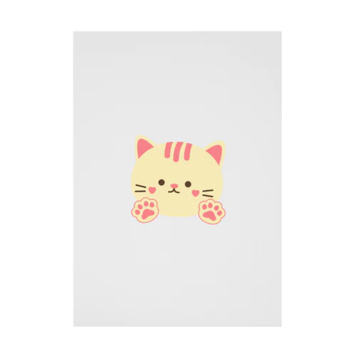 猫の可愛い画像のグッツ販売『ねこりんぱ』 Stickable Poster