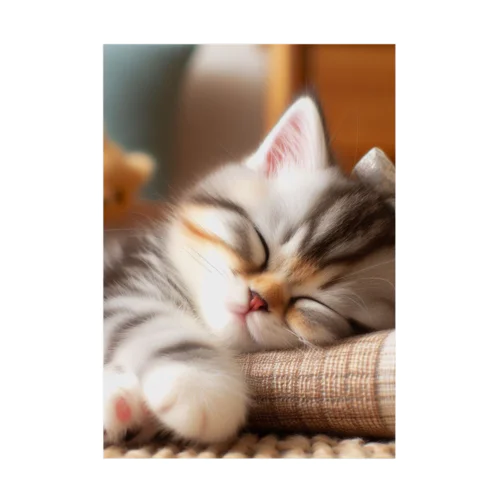 眠るにゃんこ😺zzz Stickable Poster