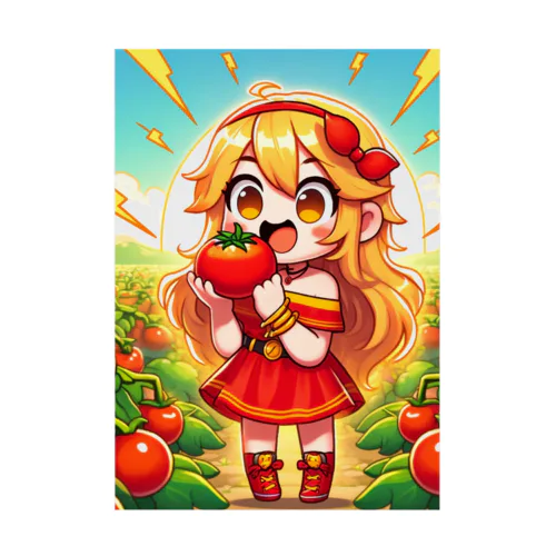 可愛い、リコピン、トマト食べてる Stickable Poster