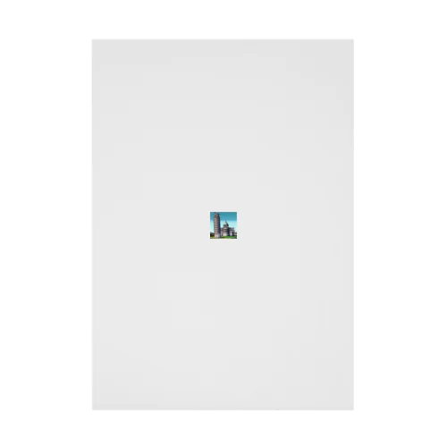 ピサの斜塔（pixel art） 吸着ポスター
