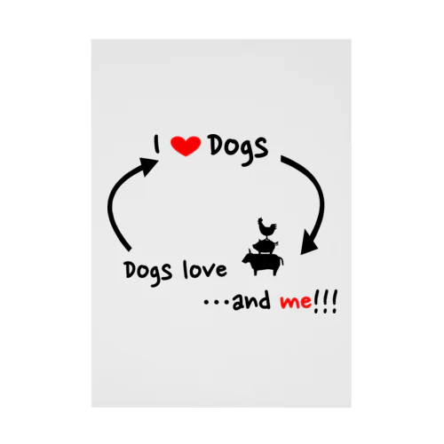 I love dogs Dogs love... 吸着ポスター