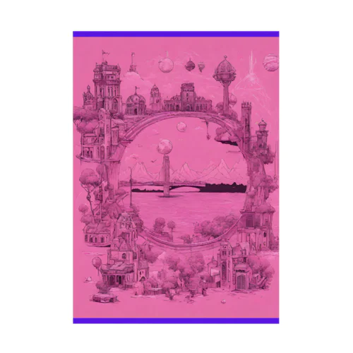 pink world Stickable Poster