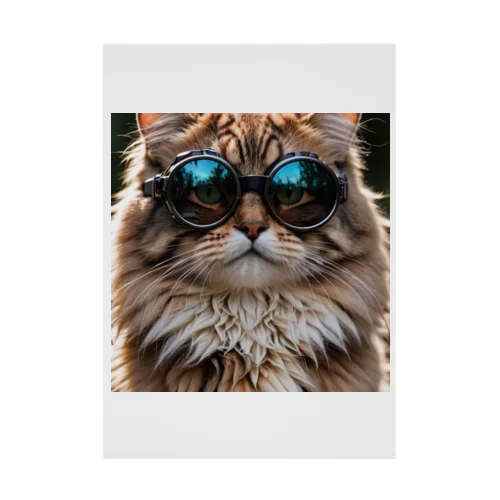 サングラスを掛けているグルメゴーグルシベリアン猫 吸着ポスター