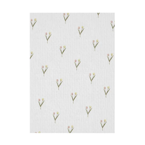 Cherry blossom and lemon tulips . Stickable Poster