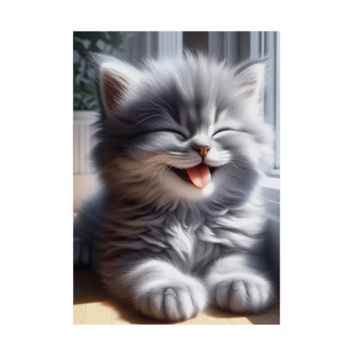 あかんべにゃんこNo.4 Stickable Poster