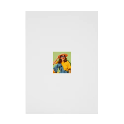 art woman mosaic Stickable Poster