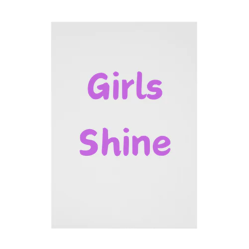 Girls Shine-女性が輝くことを表す言葉 吸着ポスター