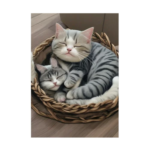 cute cat sleeping Stickable Poster