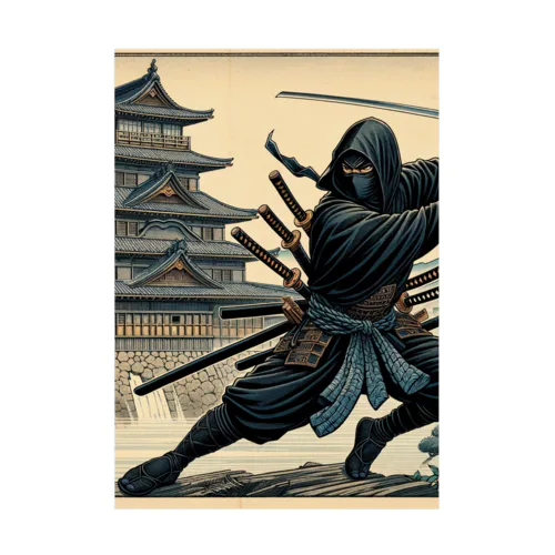 Shadow Dance: Ninja and the Old Castle -Shinobi-  Stickable Poster