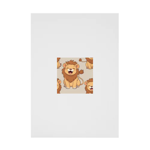 笑顔のかわいいライオン 吸着ポスター