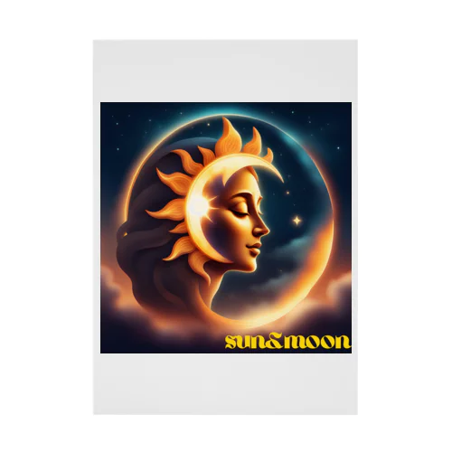 月と太陽 Stickable Poster