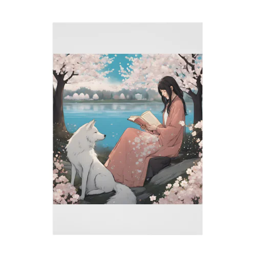 桜の森で読書会 吸着ポスター