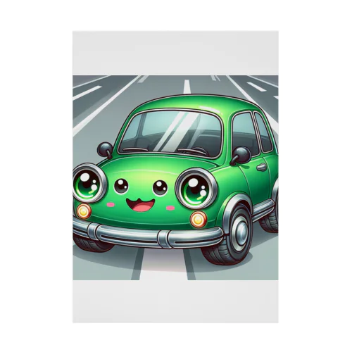 かわいい緑の車 Stickable Poster